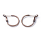 Brass Hoop Earrings, Ring, Red Copper, 20x1.5mm, Pin: 0.6mm