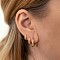 Teardrop Alloy & Brass Hoop Earrings, Golden, 11~17mm, about 3pcs/set