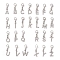 26Pcs 26 Styles Alloy Crystal Rhinestone Pendant Decorations, with Lobster Claw Clasps, Letter A~Z, Platinum, 25.5~29mm, 1pc/style