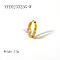 Elegant Stainless Steel Cubic Zirconia Hoop Earrings, Teardrop, Golden, Clear