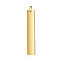 Ion Plating(IP) 304 Stainless Steel Pendants, with Jump Ring, Manual Polishing, Stamping Blank Tag, Rectangle, Real 18K Gold Plated, 40x7x1.5mm, Hole: 3mm
