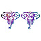 Ion Plating(IP) 201 Stainless Steel Filigree Pendants, Etched Metal Embellishments, Elephant, Rainbow Color, 44x40x0.3mm, Hole: 1.8mm