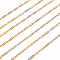 Brass Paperclip Chains, Drawn Elongated Cable Chains, Soldered, Cadmium Free & Nickel Free & Lead Free, with Spool, Long-Lasting Plated, Golden, 7.5x3x0.5mm, about 32.81 Feet(10m)/roll