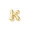 Brass Pendants, Cadmium Free & Nickel Free & Lead Free, Real 18K Gold Plated, Letter K, 22x20x6.5mm, Hole: 2.5x3mm