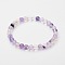 Natural Fluorite Round Beaded Stretch Bracelets, Inner Diameter: 2-1/4 inch(5.6cm)