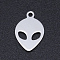 Non-Tarnish 201 Stainless Steel Laser Cut Pendants, ET, Stainless Steel Color, 15x10x1mm, Hole: 1.5mm