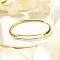 Brass Bangles, Real 18K Gold Plated, 2 inchx2-3/8 inch(49x61mm)