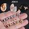 Stainless Steel Micro Pave Clear Cubic Zirconia Internally Threaded Labrets, Heart, Golden, 8mm, Pin: 1.2mm