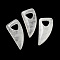 Natural Quartz Crystal Pendants, Rock Crystal Pendants, Horn Charms, 41~43x20x7.5~8mm, Hole: 10.5~11mm