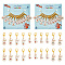 Alloy Enamel Rabbit Pendant Locking Stitch Markers, Zinc Alloy Lobster Claw Clasp Stitch Marker, White, 37~42mm, 2pcs/style, 5 style, 10pcs/set