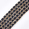 Electroplate Glass Beads Strands, Edge Plated, Rectangle, Black, 9.5~10x7.5~8x4mm, Hole: 1mm, about 30pcs/strand, 11.4 inch