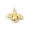 Brass Pendants, Bees Charms, Long-Lasting Plated, Lead Free & Cadmium Free, Rack Plating, Real 18K Gold Plated, 11.5x13x4.5mm, Hole: 1.2mm