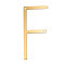 201 Stainless Steel Links connectors, Letter, Golden, Letter.F, 37x17.5x1mm, Hole: 1mm