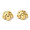 304 Stainless Steel Bead Caps, 5-Petal Flower, Golden, 13.5x6mm, Hole: 1.2mm