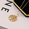 Colorful Tree of Life Necklace with Cubic Zirconia and Palm Cutout Pendant