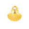 304 Stainless Steel Charms, Shell Shape Charm, Golden, 12x10mm