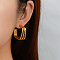 Fashionable Stainless Steel Multi-layer Square Stud Earrings