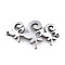 Non-Tarnish 304 Stainless Steel Link Connectors, Laser Cut, Flower, Stainless Steel Color, 18x30x1.5mm, Hole: 1mm