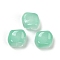 Transparent Glass Beads, Nuggets, Baking Paint, Medium Aquamarine, 10.5x12x8mm, Hole: 1mm