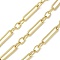 Brass Chains, Rack Plating, Long-Lasting Plated, Lead Free and Cadmium Free, Unwelded, Oval, Real 18K Gold Plated, 19.5x4.5x2mm