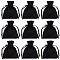 Beebeecraft 10Pcs Velvet Drawstring Bags Jewellery Pouches 3.7x4.5 Inch Rectangle Gift Bag for Jewellery Watches Christmas Wedding Gift Party Favors (Black)