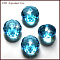 K9 Glass, Imitation Austrian Crystal Beads, Grade AAA, Faceted, Rondelle, Deep Sky Blue, 8x5.5mm, Hole: 0.9~1mm