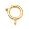 Brass Spring Ring Clasps, Rack Plating, Nickel Free, Real 18K Gold Plated, 23x19.5x3mm, Hole: 2.7mm