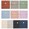 10Pcs 10 Colors PU Imitation Leather Jewelry Storage Bags, with Golden Tone Snap Buttons, Square, Mixed Color, 7.9x8x0.75cm, 1pc/color