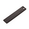 304 Stainless Steel Pendants, Stamping Blank Tag, Rectangle/Bar, Gunmetal, 40x8x0.8mm, Hole: 2mm