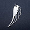 Non-Tarnish 201 Stainless Steel Pendants, with Unsoldered Jump Rings, Wing, Stainless Steel Color, 31x11x1mm, Hole: 3mm, Jump Ring: 5x0.8mm