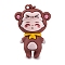 The 12 Chinese Zodiac Girl Doll PVC Plastic Pendants, Monkey, 56.5x38.5x21.5mm, Hole: 3.5mm