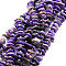 Natural Charoite Beads Strands, Nuggets, 7~12x9~15x1.5~4.5mm, Hole: 1mm, about 83pcs/strand, 14.88''(37.8cm)