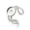 Tarnish Resistant 201 Stainless Steel Pad Ring Settings, with 201 Stainless Steel Tray, Round, Stainless Steel Color, Inner Diameter: 18mm, Tray: 10mm.