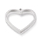 Tarnish Resistant 304 Stainless Steel Open Back Bezel Pendants, For DIY UV Resin, Epoxy Resin, Pressed Flower Jewelry, Heart, Matte Stainless Steel Color, 26x30x3mm, Hole: 2mm