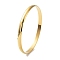Ion Plating(IP) Fashion Polished 304 Stainless Steel Plain Bangles, Golden, 2-1/2 inch(6.5cm)