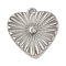 Anti-Tarnish 304 Stainless Steel Pendants, Heart Charm, Stainless Steel Color, 19x18x2mm, Hole: 1.2mm