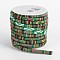 Ethnic Cord Polyester Cords, Green, 7x5mm, 10yards/roll