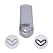 UNICRAFTALE 1Pc Iron Stamps Cuboid Heart Pattern Metal Punch Stamp Stamping Press Tool Metal Steel Tag Stamping for Imprinting on Metal Jewelry Leather Wood 64.5x10x10mm