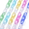 Handmade Acrylic Cable Link Chains, Oval, for Jewelry Making, Mixed Color, Link: 31x19x5mm, 39.37 inch(1m)/strand
