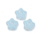 Transparent Glass Beads, Star, Baking Paint, Light Blue, 10.5x11x5mm, Hole: 1mm