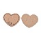 Paper Earring Display Cards, Heart, BurlyWood, 42x51x0.5mm, 100pcs/bag
