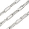 304 Stainless Steel Link Chains, Unwelded, with Spool, Stainless Steel Color, 17.5x7x2mm, about 5m/roll