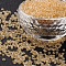 (Repacking Service Available) Glass Seed Beads, Trans. Colours Lustered, Round, Pale Gooldenrod, 12/0, 2mm, Hole: 1mm, about 12G/bag