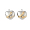 304 Stainless Steel Charms, Heart with Hug Charm, Real Gold Plated & Stainless Steel Color, 13.5x12.5x6.5mm, Hole: 1.4mm