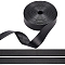 BENECREAT 5m Long Imitation Leather Strap 25mm Wide Foldover Leather Belt Strips for DIY Arts & Craft Projects (Black)