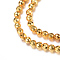 Electroplate Non-magnetic Synthetic Hematite Bead Strands, Round, Faceted, Golden Plated, 8mm, Hole: 1mm, about 50pcs/strand, 15.7 inch