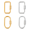UNICRAFTALE Oval Screw Carabiner Lock Stainless Steel Screw Locking Keychain Carabiner Clasp Metal Keychain Clip Hook Quick Link for Jewelry Making Handbag DIY Accessory