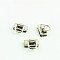 Zinc Alloy Side Clip Buckles Nail Rivet Connector Clasp, with D Ring, for Bag Hanger, Platinum, 10x20mm, Inner Diameter: 7.5x9mm
