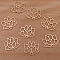 Alloy Hollow Lotus Flower Links Connector Charms, Light Gold, 19x20mm