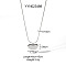 Bean 304 Stainless Steel Pendant Necklaces for Unisex, Stainless Steel Color, 15.75 inch(40cm)
